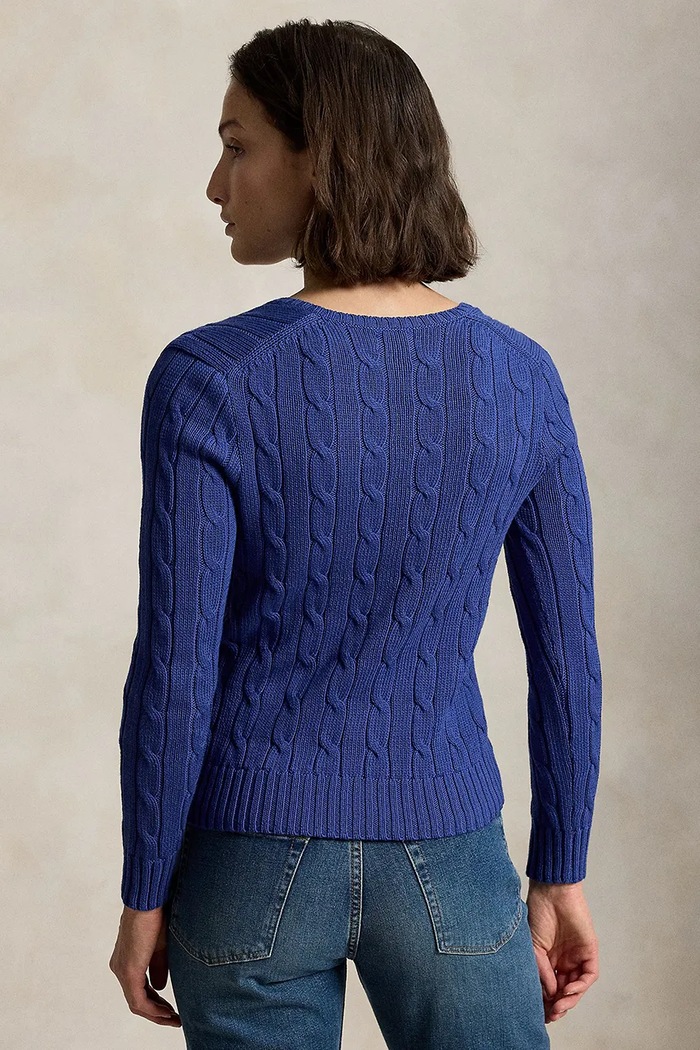 Polo Ralph Lauren sweter damski bawełniany 211971870 granatowy AA00