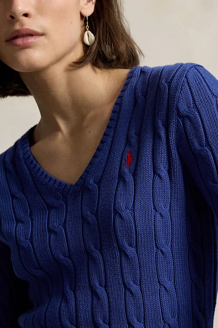 Polo Ralph Lauren sweter damski bawełniany granatowy 211971870