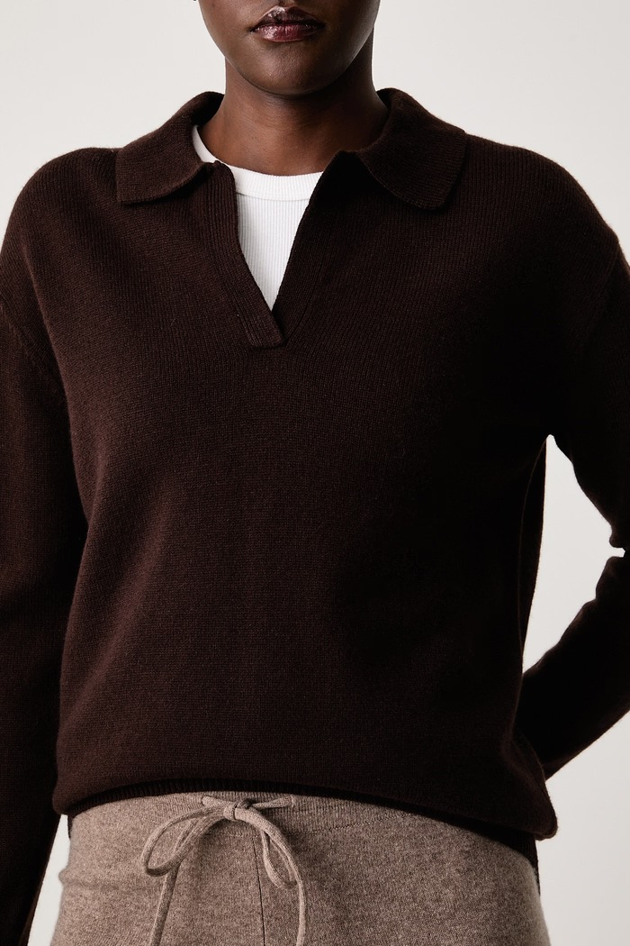 Sweter damski wełniany MC2 Saint Barth EZE0003 brązowy