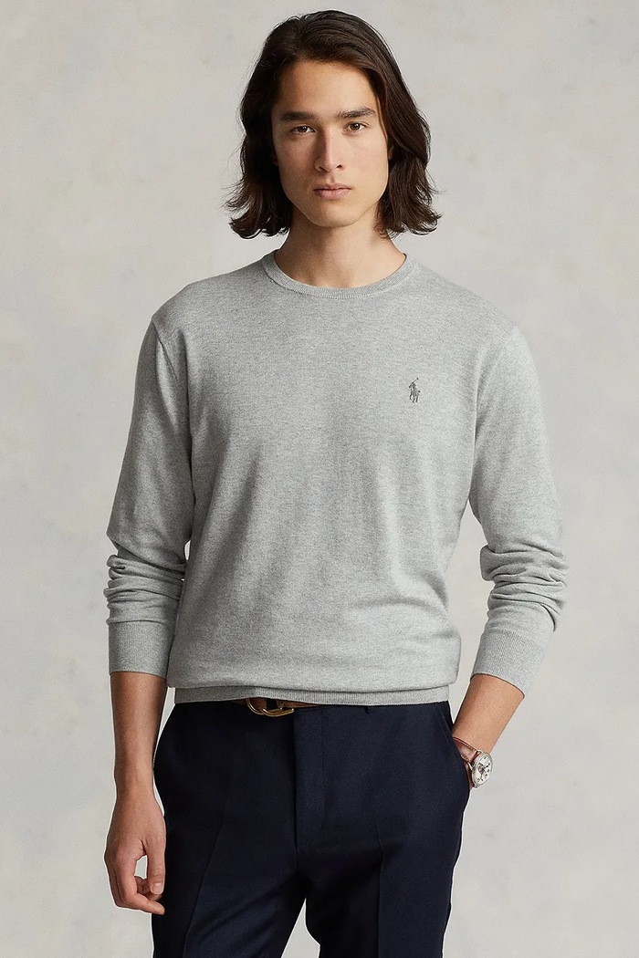 Polo Ralph Lauren - Pulóver sima szürke 710684957003