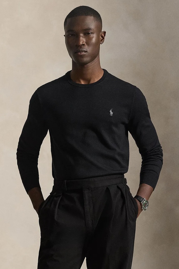 Svetr Polo Ralph Lauren kulatý černá 710684957008