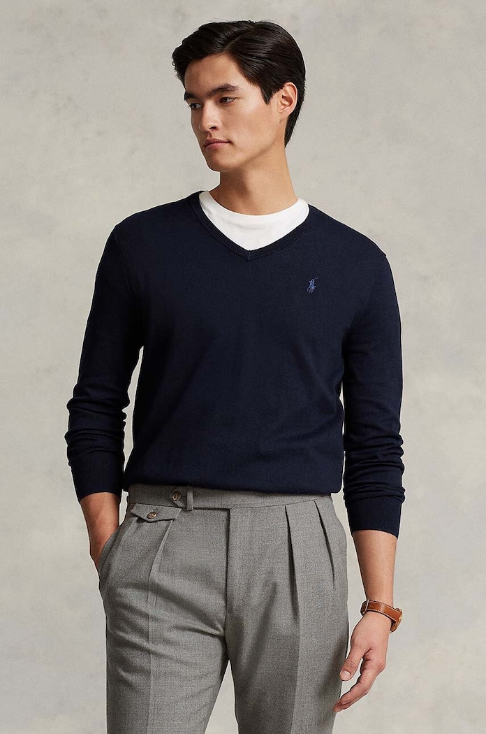 Polo Ralph Lauren - Pulóver sima sötétkék 710670789004