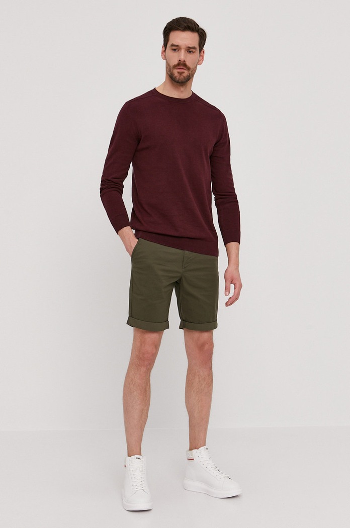 Selected Homme - Sweter 16074682 bordowy AA00