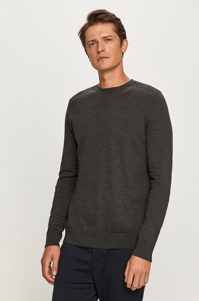 Selected Homme - Sweter pozostałe szary 16074682