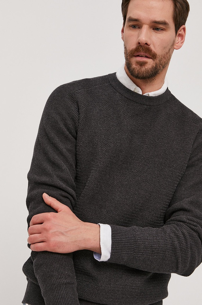 Selected Homme Sweter 16074692 szary