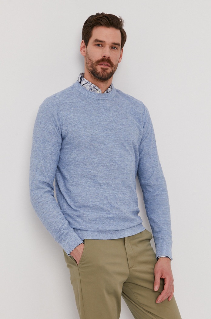 Selected Homme Sweter niebieski 16074710