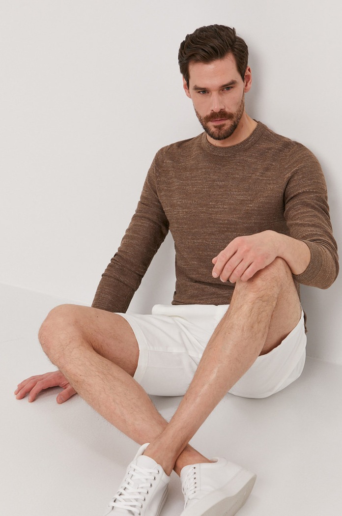 Selected Homme Sweter brązowy 16074710