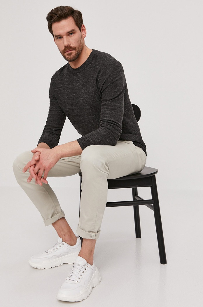 Selected Homme Sweter pozostałe szary 16074710