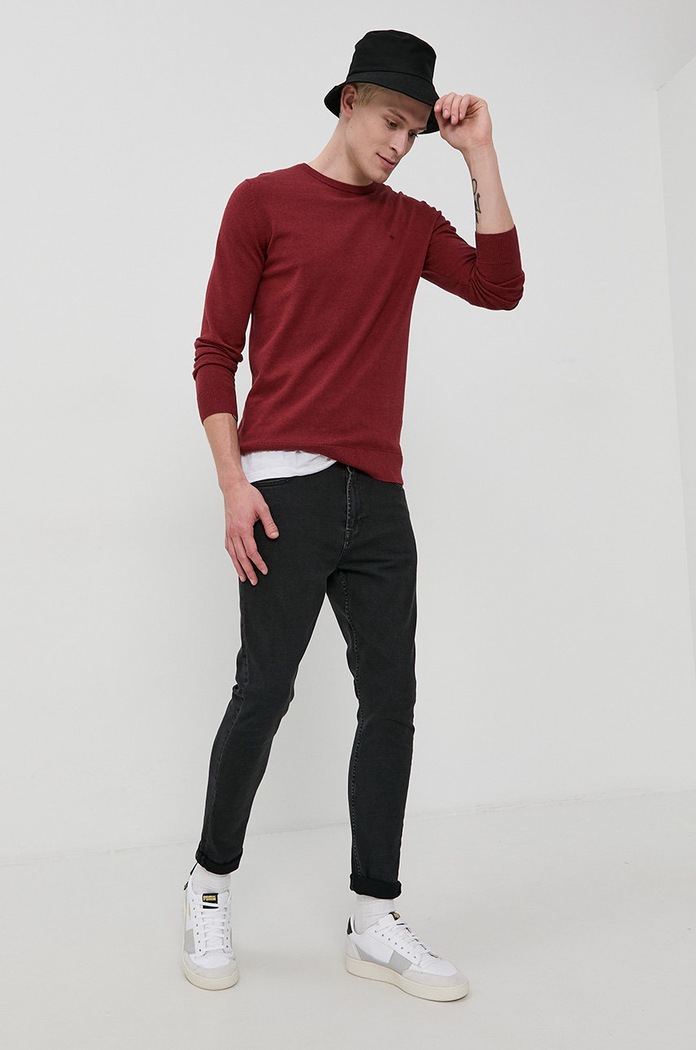 Tom Tailor Pulover 1027299.19346 burgundia AA00