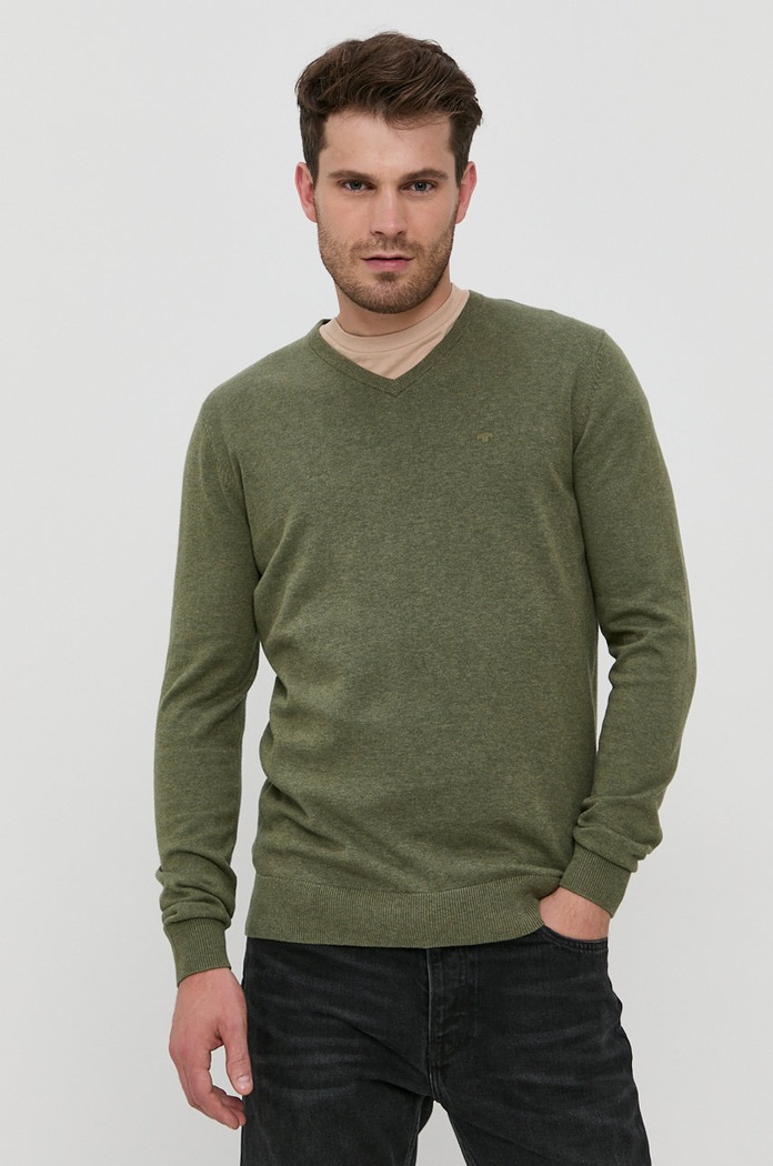 Tom Tailor - Sweter melanż zielony 1027300.27681