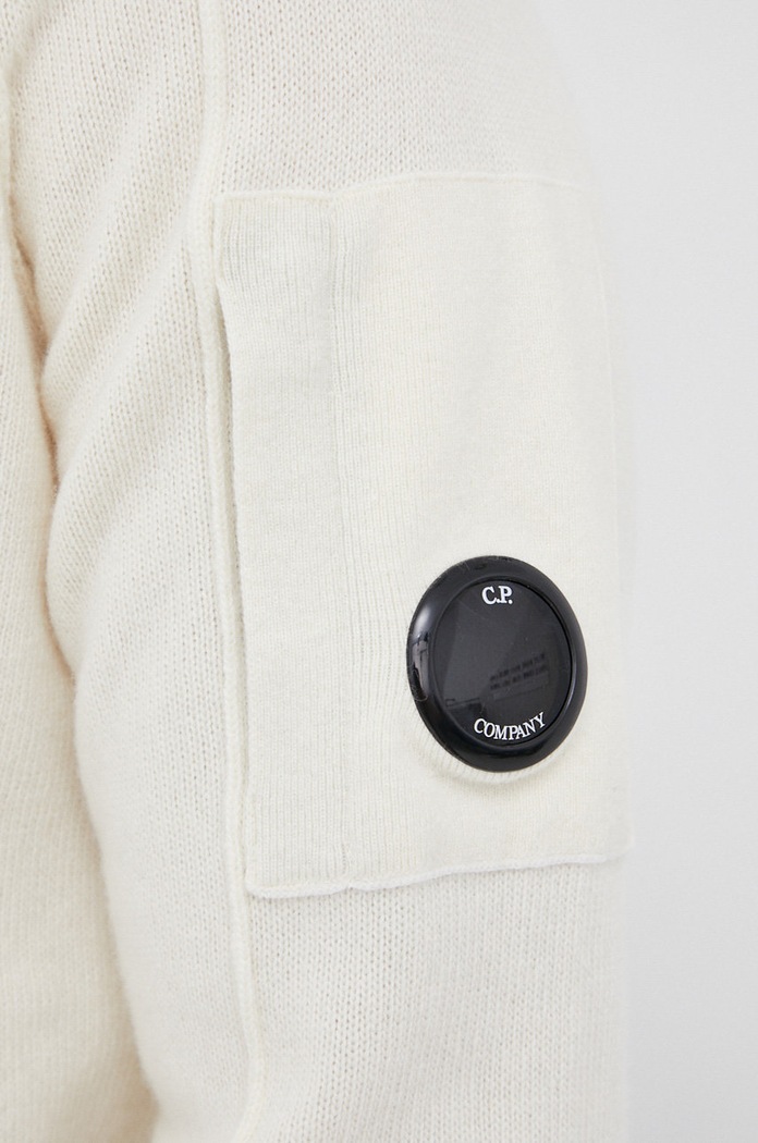 C.P. Company Sweter wełniany 11CMKN088A005504A beżowy