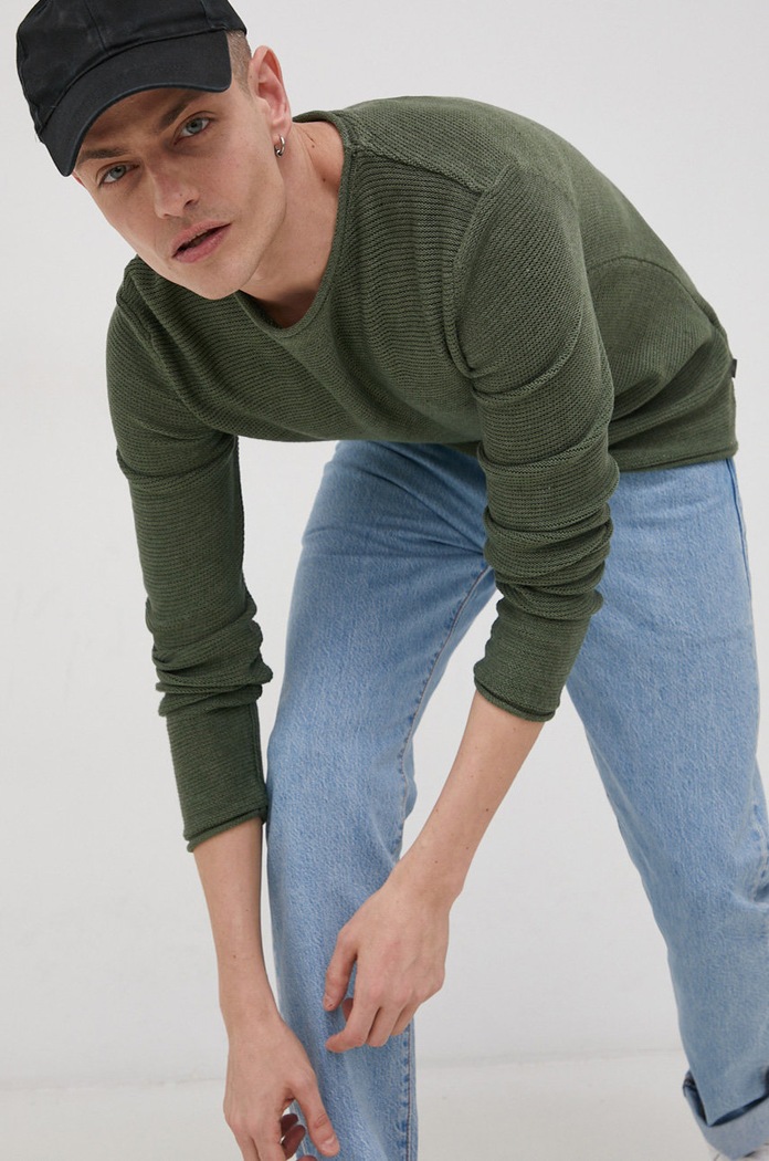 Solid Sweter pozostałe zielony 21104152.1903151