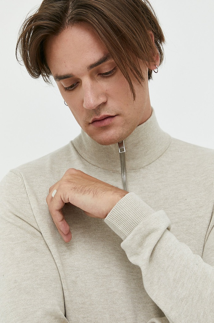 Jack & Jones sweter beżowy 12189339.Oatmeal