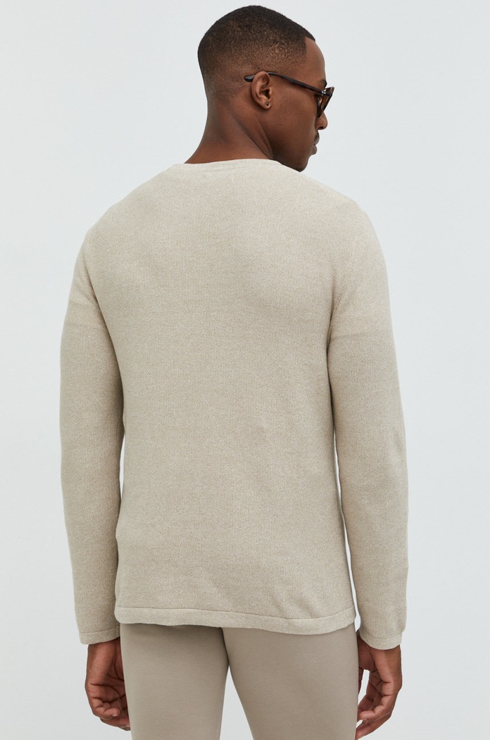 Odzież Jack & Jones sweter bawełniany 12201706.Crockery beżowy