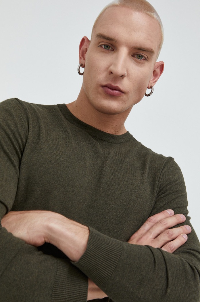 Jack & Jones sweter pozostałe zielony 12208364.OliveNight