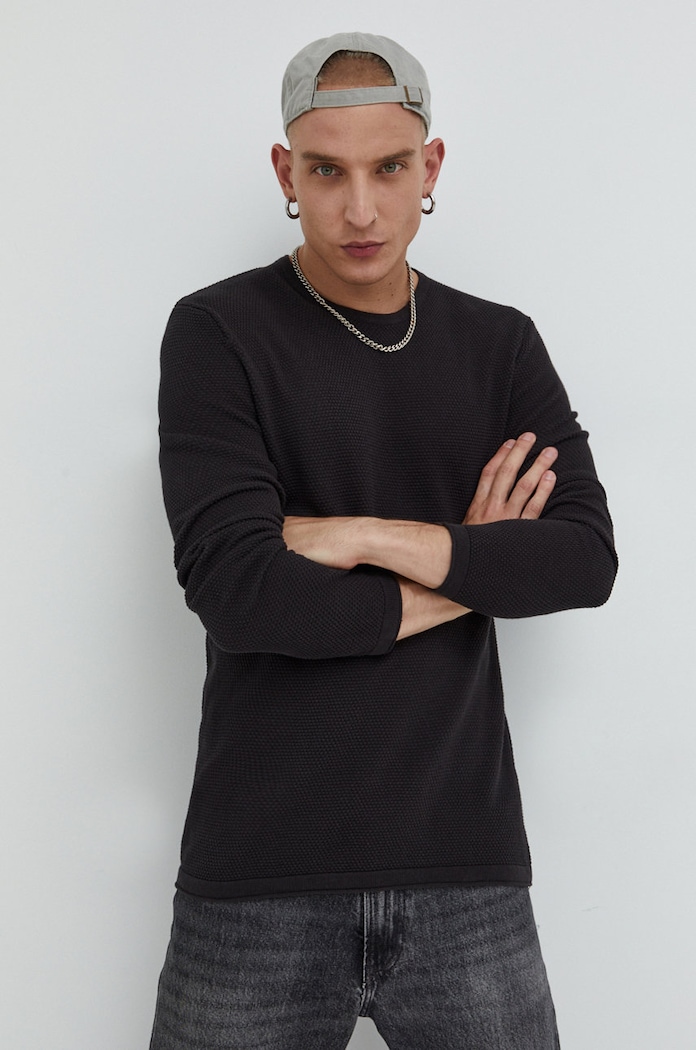Pamučni pulover Only & Sons siva 22016980.Obsidian
