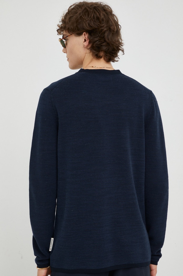 Odzież Marc O'Polo sweter z domieszką wełny M28510660376 granatowy
