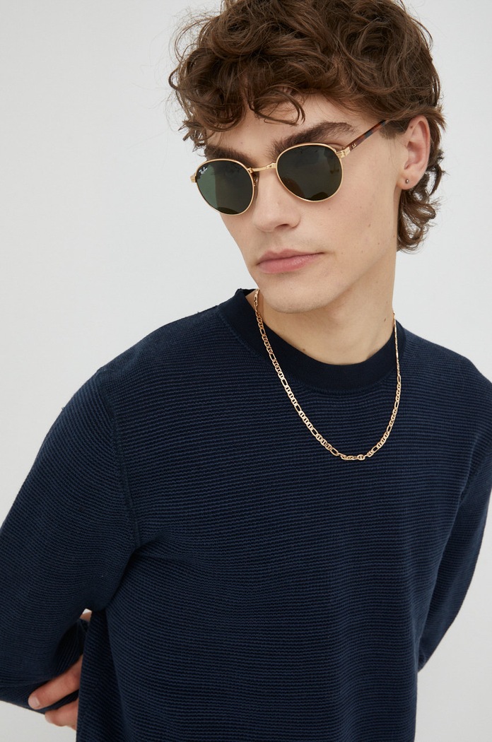 Marc O'Polo sweter z domieszką wełny granatowy M28510660376