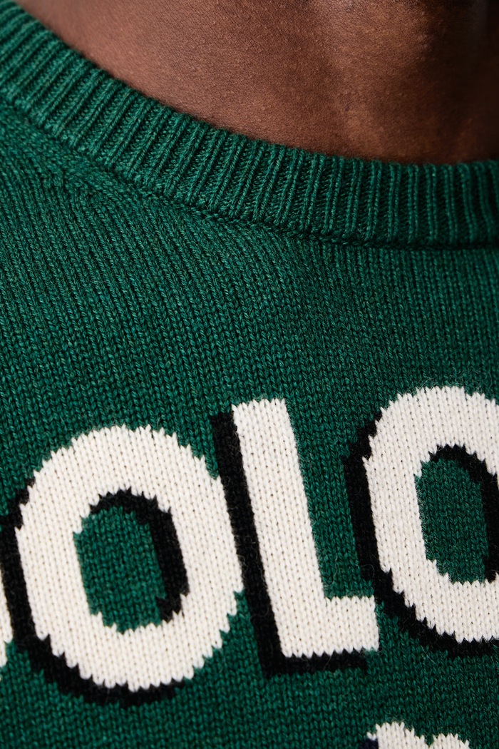 Sweter męski z wełną MC2 Saint Barth zielony HER0011