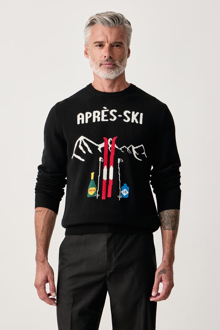 MC2 Saint Barth Sweter męski z wełną czarny HER0011