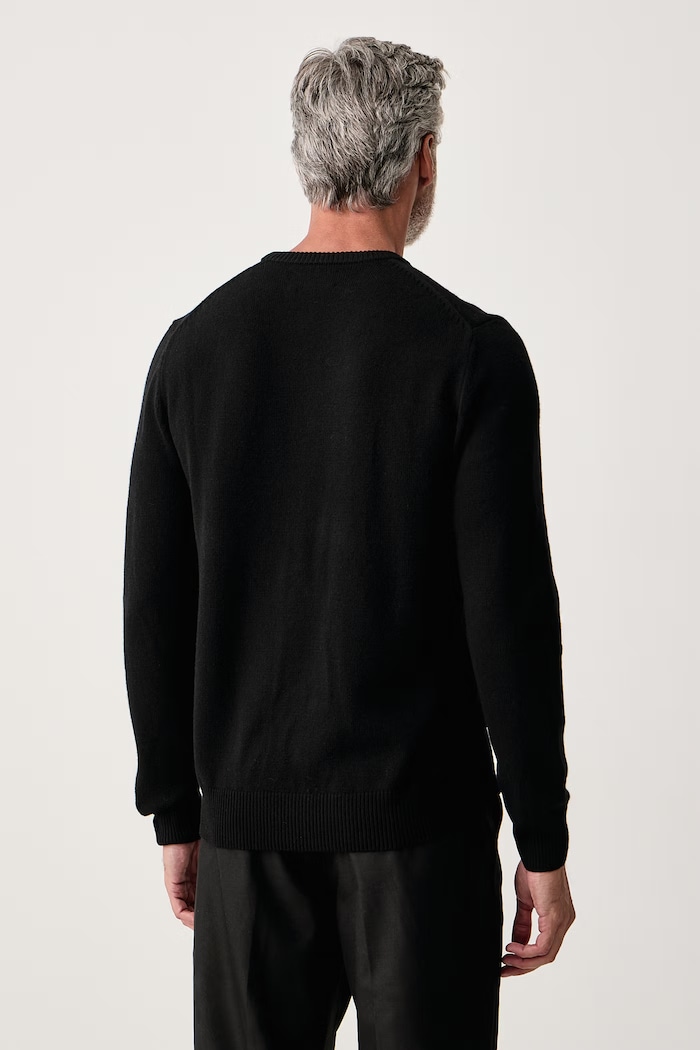 Odzież MC2 Saint Barth Sweter męski z wełną HER0011 czarny