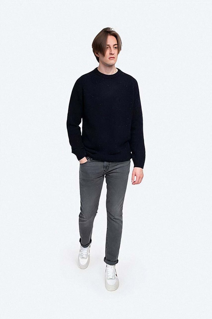 Vlněný svetr Carhartt WIP I010977 námořnická modř AA00