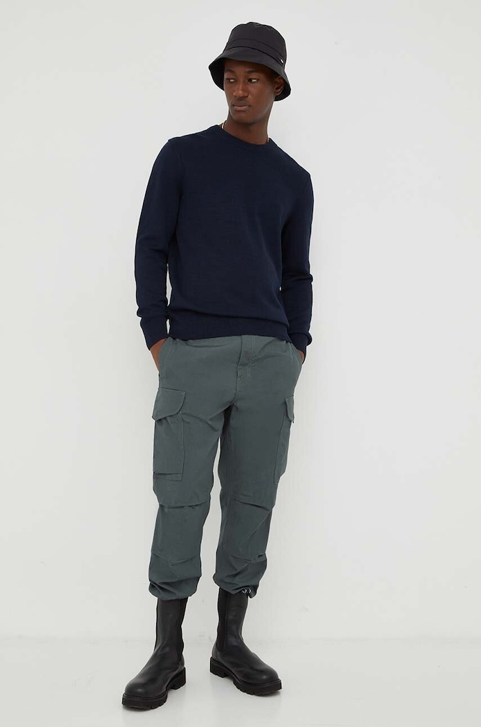 Marc O'Polo sweter bawełniany M28502360124 granatowy AA00