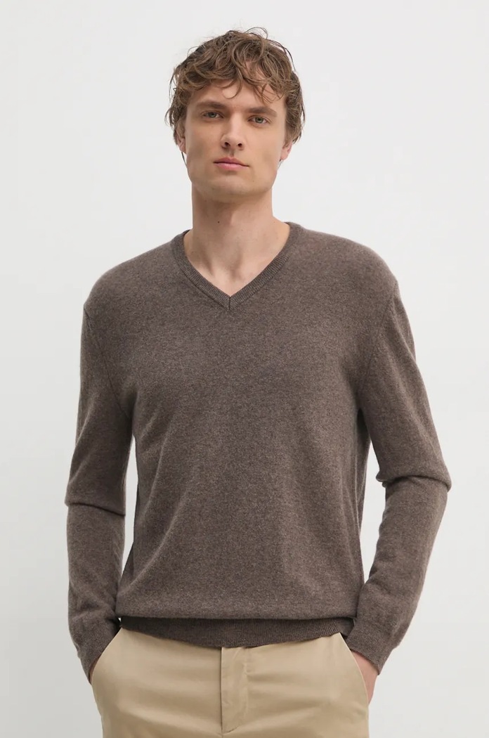 Vlněný svetr United Colors of Benetton hnědá 1002U4407.100..