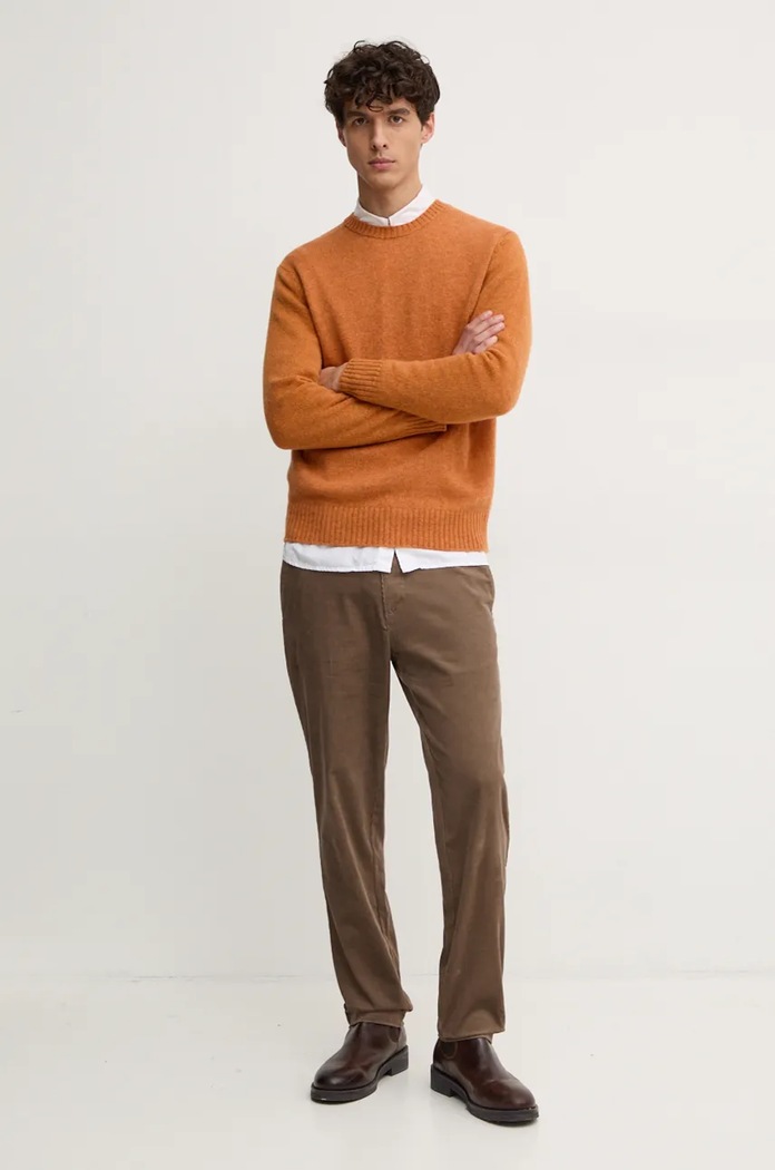Вълнен пуловер United Colors of Benetton 103MK1N24 оранжев AW25