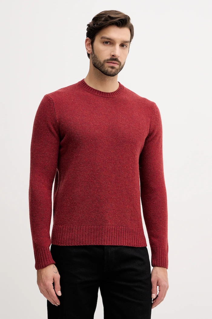 United Colors of Benetton maglione in lana granata 103MK1N24