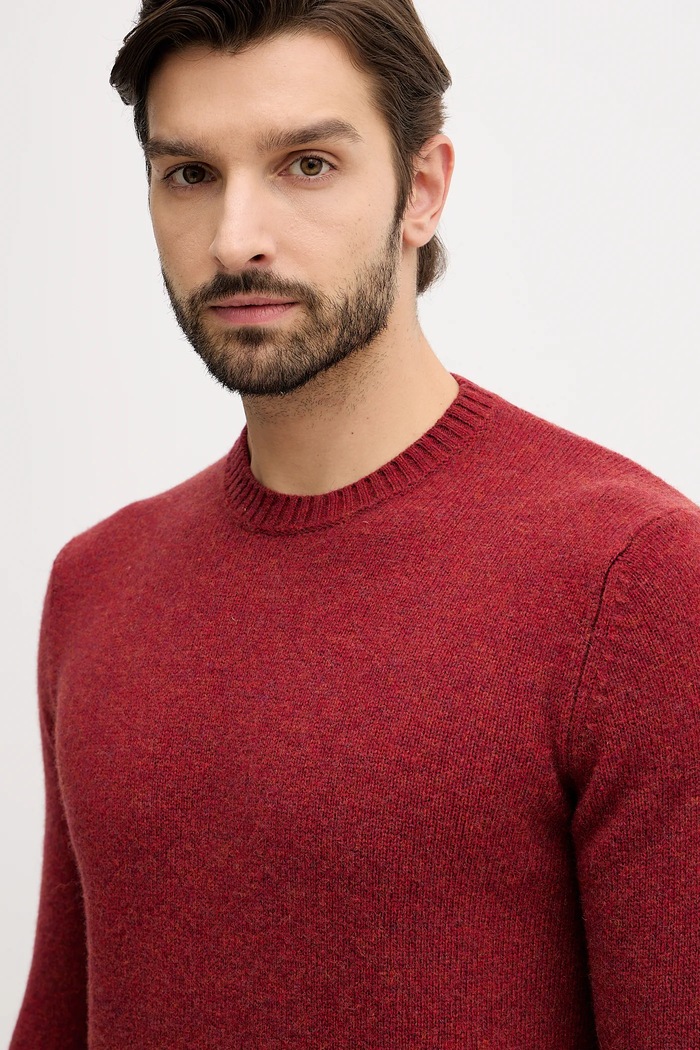 United Colors of Benetton maglione in lana granata 103MK1N24