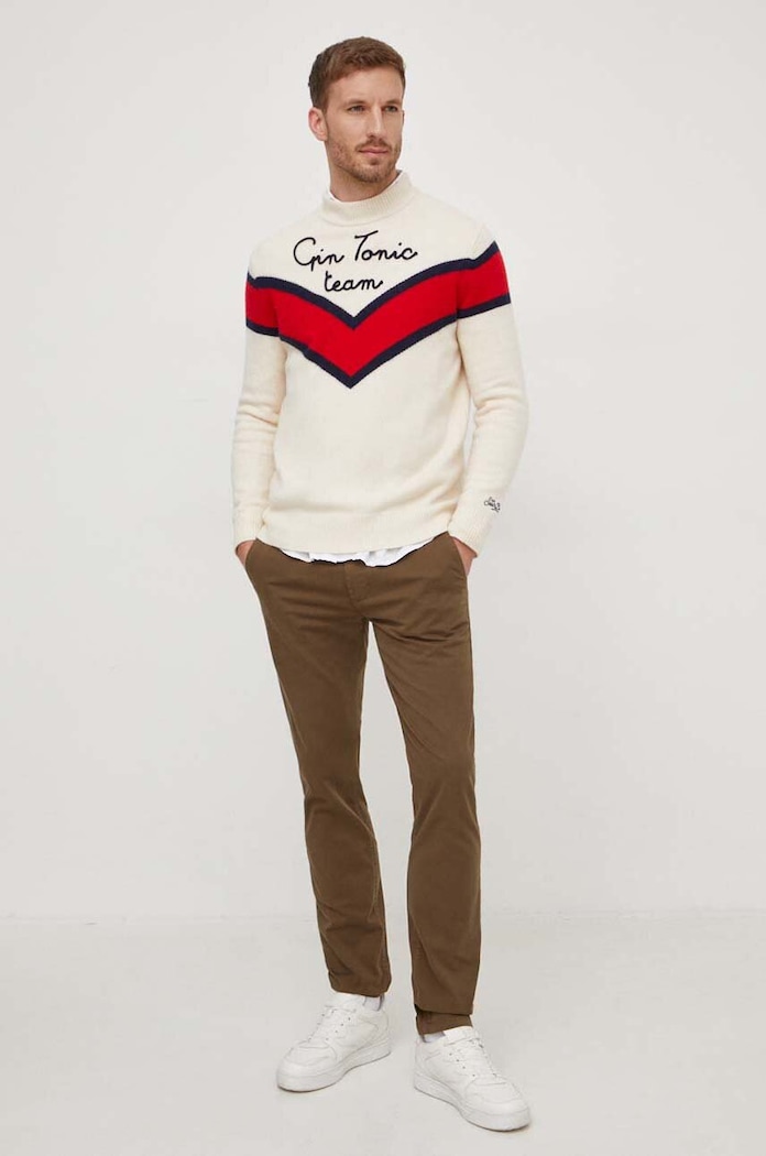 MC2 Saint Barth maglione in misto lana DAV0001 beige AA00