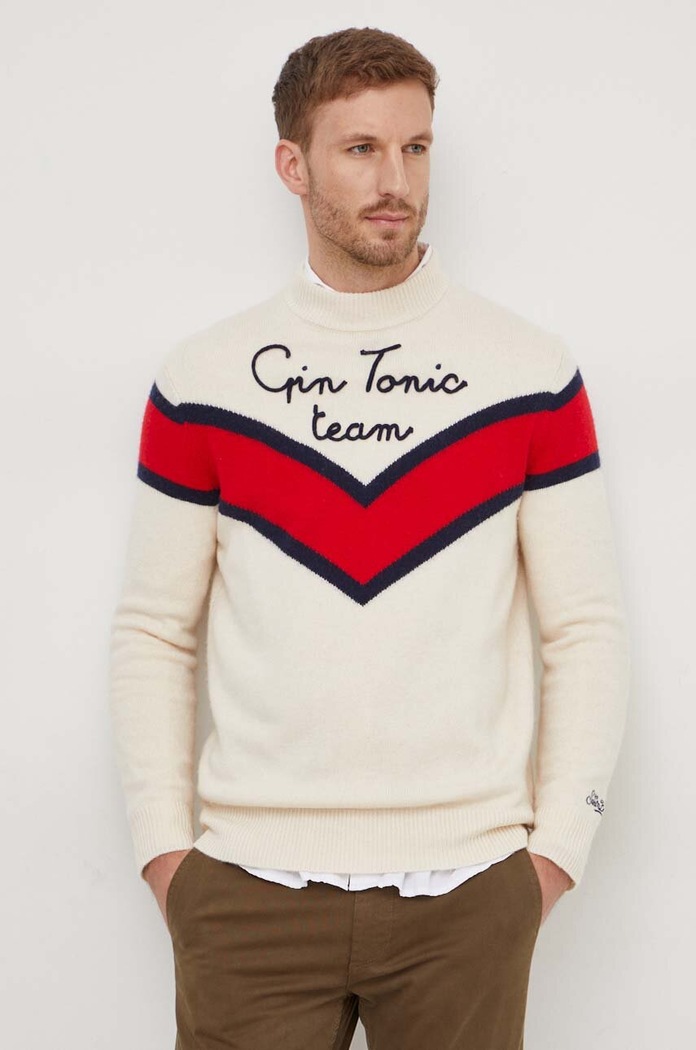 MC2 Saint Barth maglione in misto lana beige DAV0001