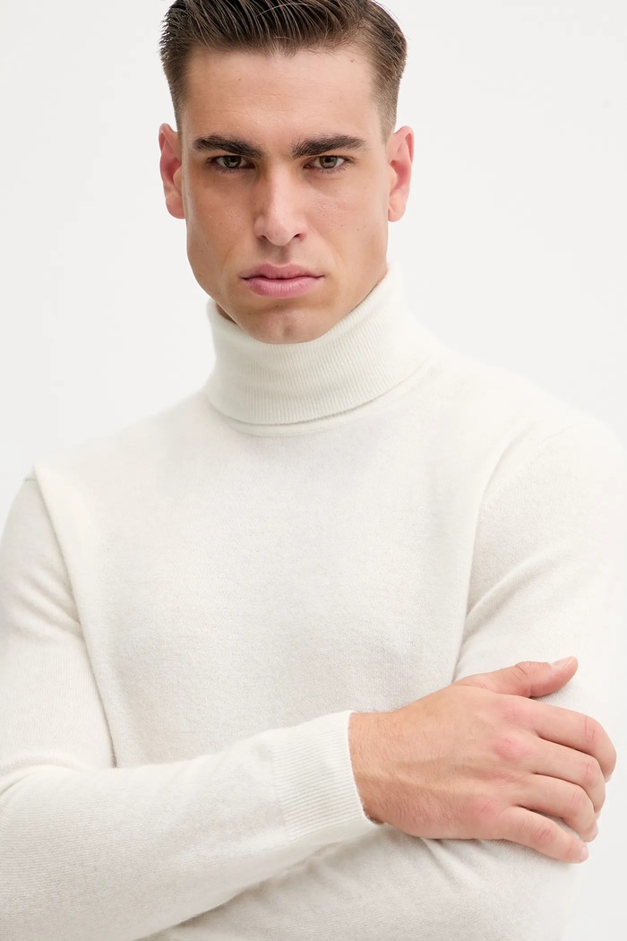Sweter wełniany United Colors of Benetton 1002U2180 beżowy