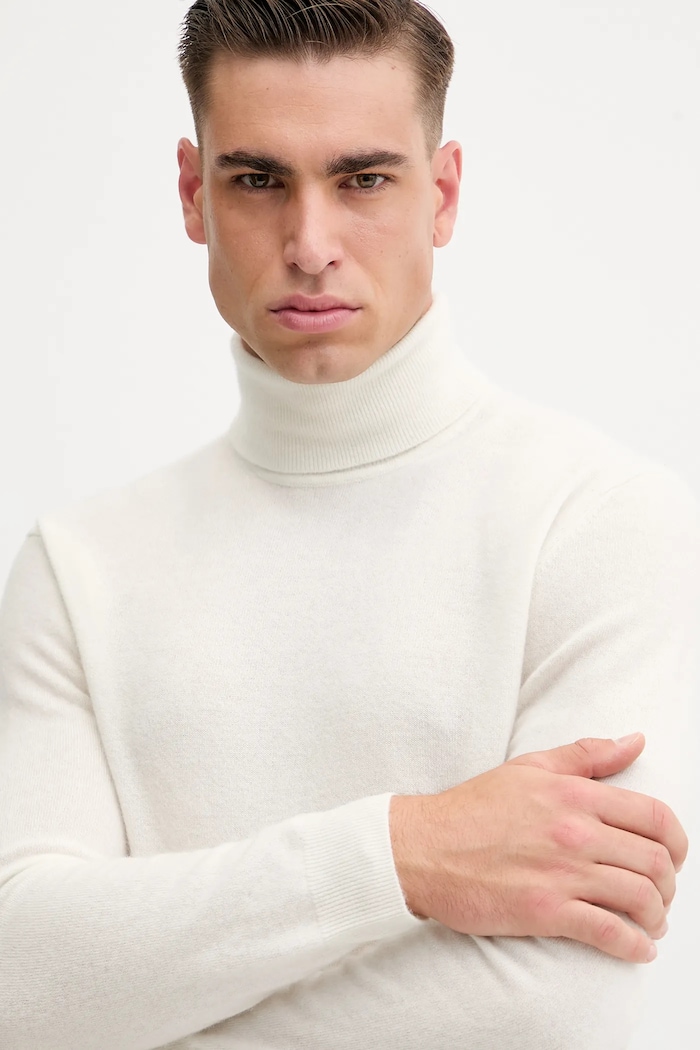 Sweter wełniany United Colors of Benetton 1002U2180 beżowy