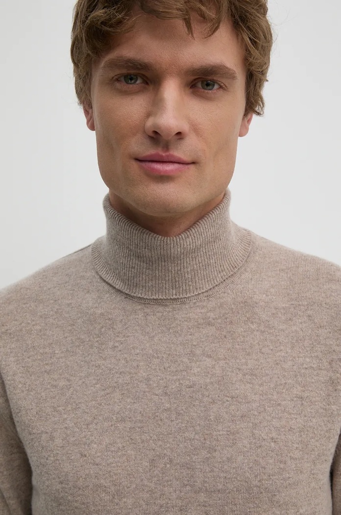 United Colors of Benetton sweter wełniany beżowy 1002U2180