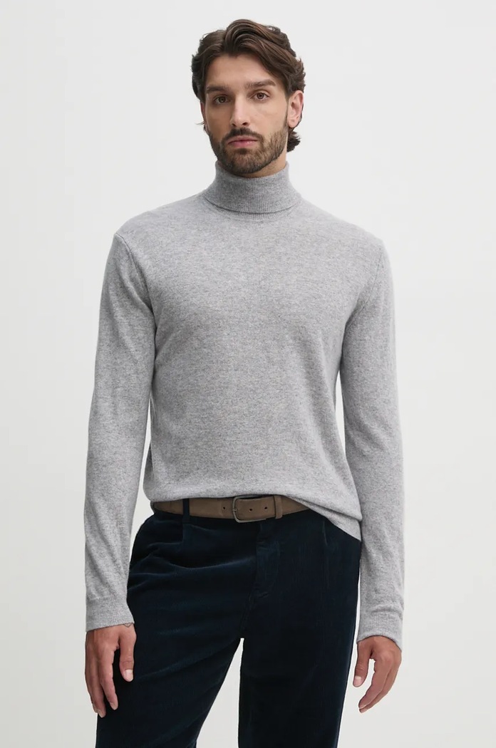 United Colors of Benetton sweter wełniany wełna szary 1002U2180
