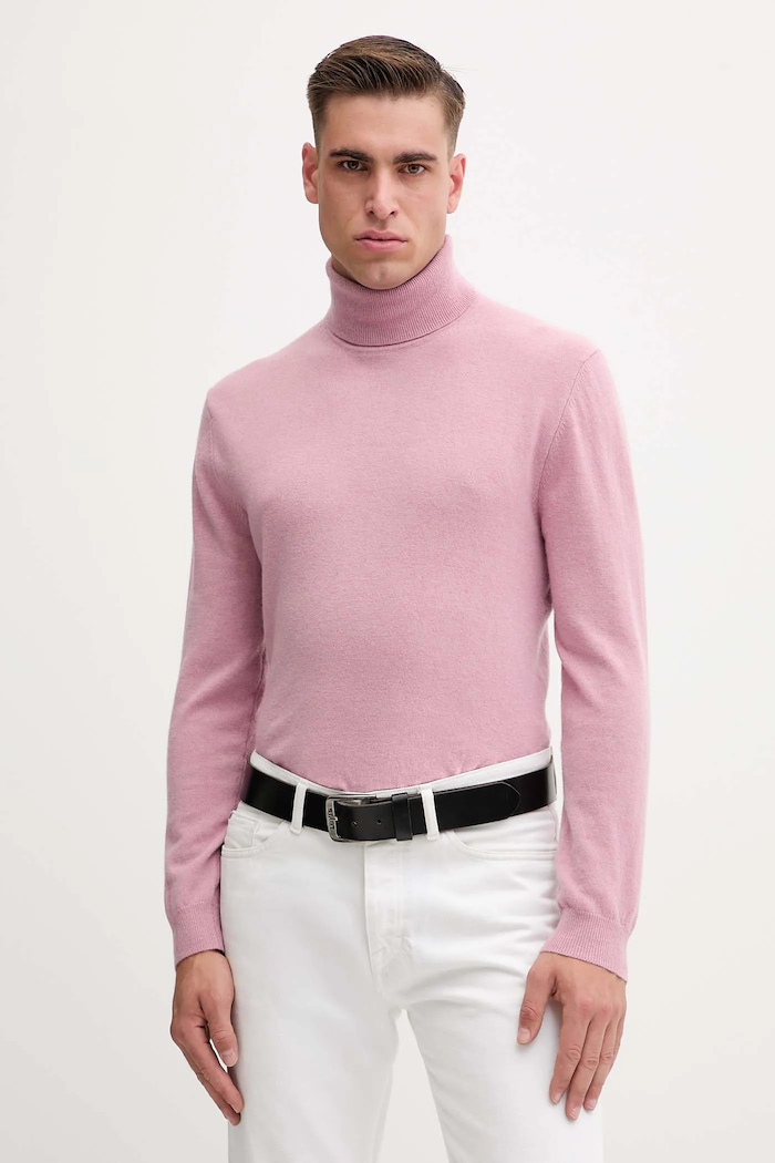 Volnen pulover United Colors of Benetton Tanka roza 1002U2180