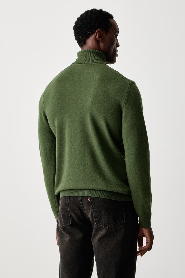 Ρούχα United Colors of Benetton Ζιβάγκο ανδρικό μάλλινο 1002U2180 πράσινο