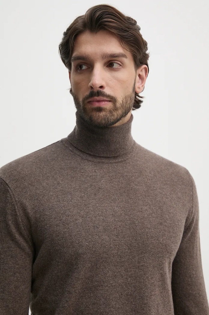Dolcevita da uomo in lana United Colors of Benetton 1002U2180 marrone