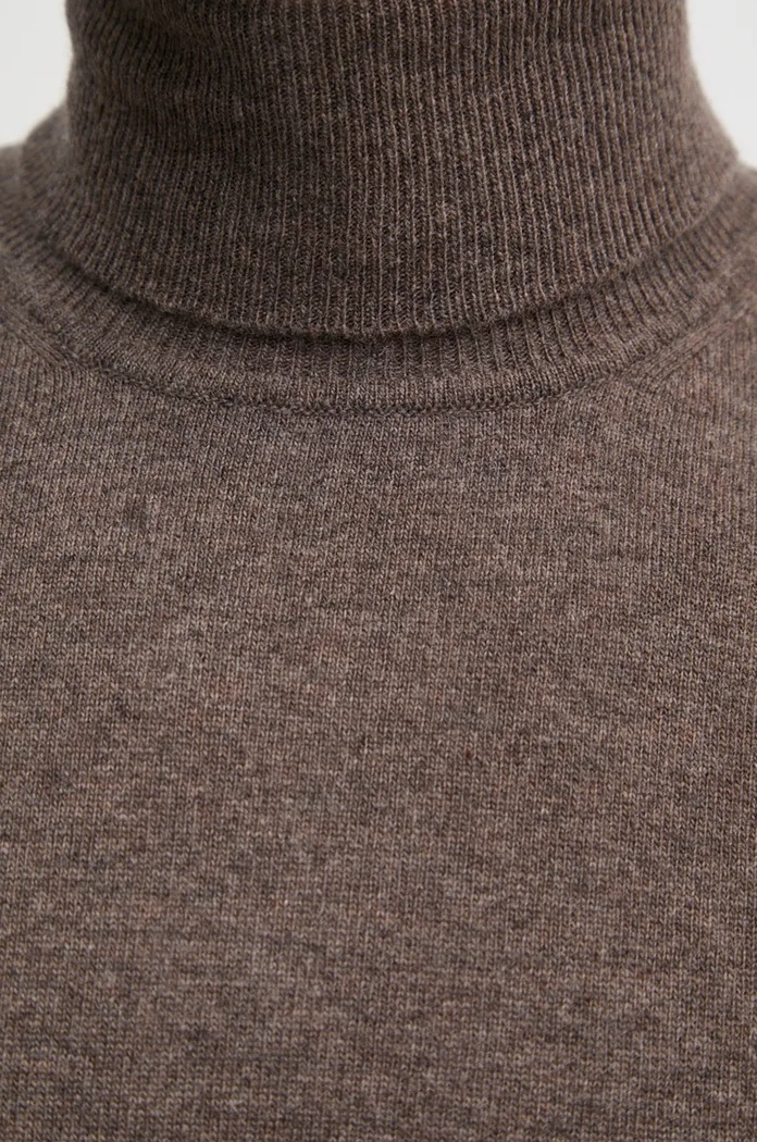 Dolcevita da uomo in lana United Colors of Benetton marrone 1002U2180