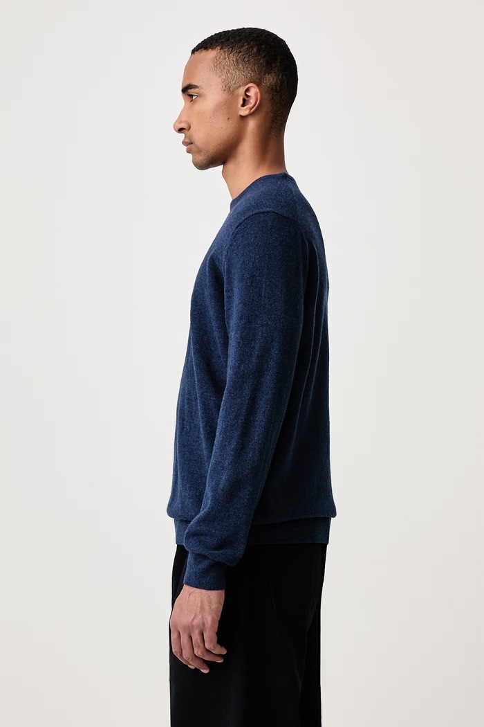 Sweter męski wełniany Barbour MKN0345 niebieski
