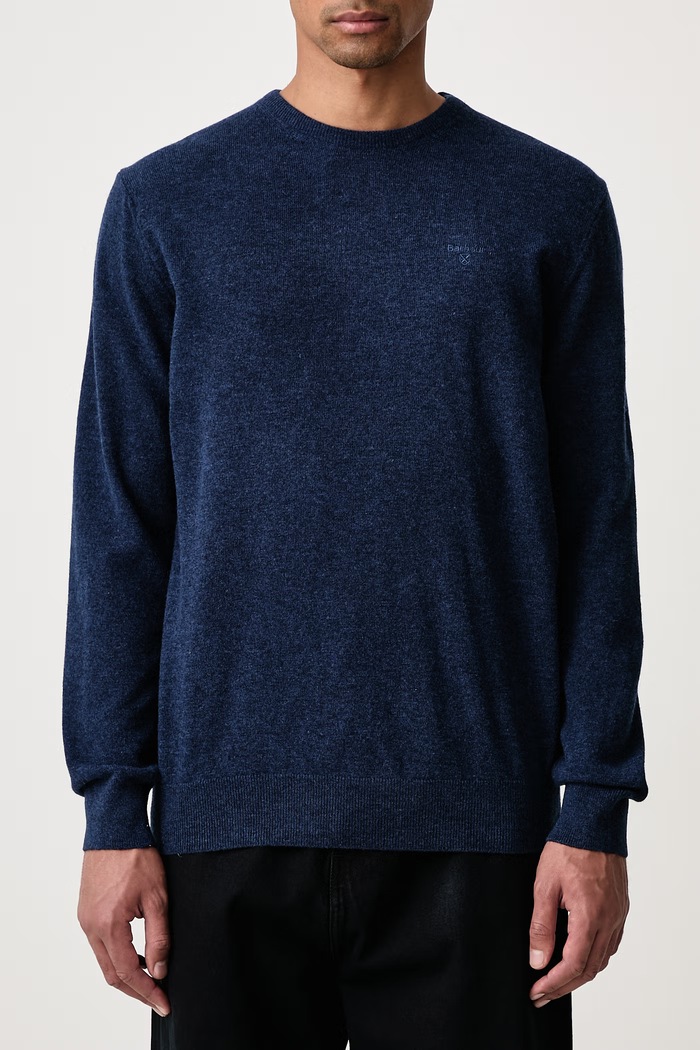 Sweter męski wełniany Barbour niebieski MKN0345