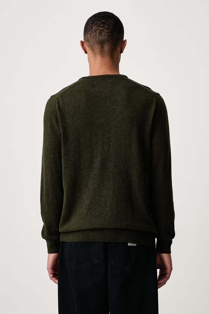 Odzież Barbour Sweter męski wełniany MKN0345 zielony