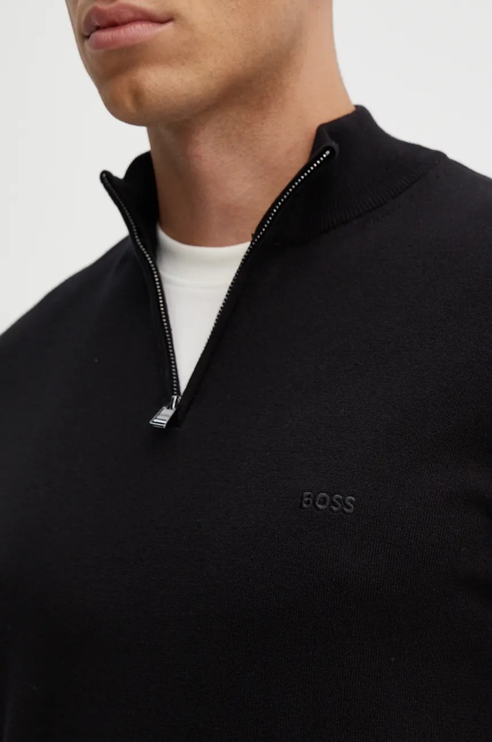 BOSS pulover de bumbac Padro-L 50516914 negru