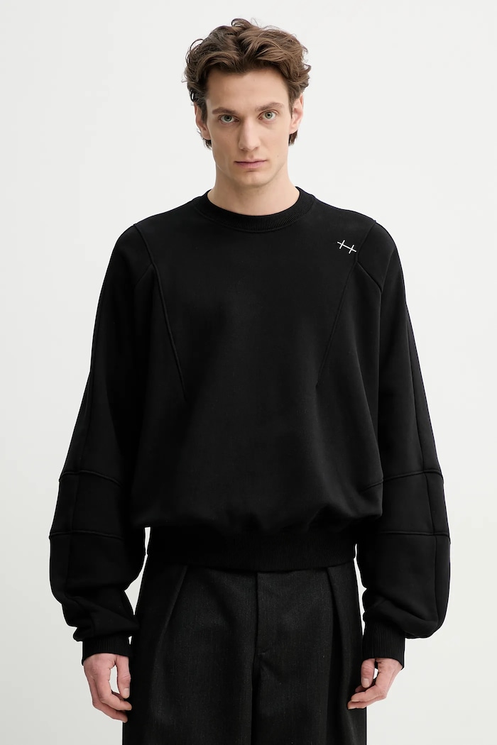 HELIOT EMIL Bluza bawełniana czarny SS25.M.08.062.BLK01.CO