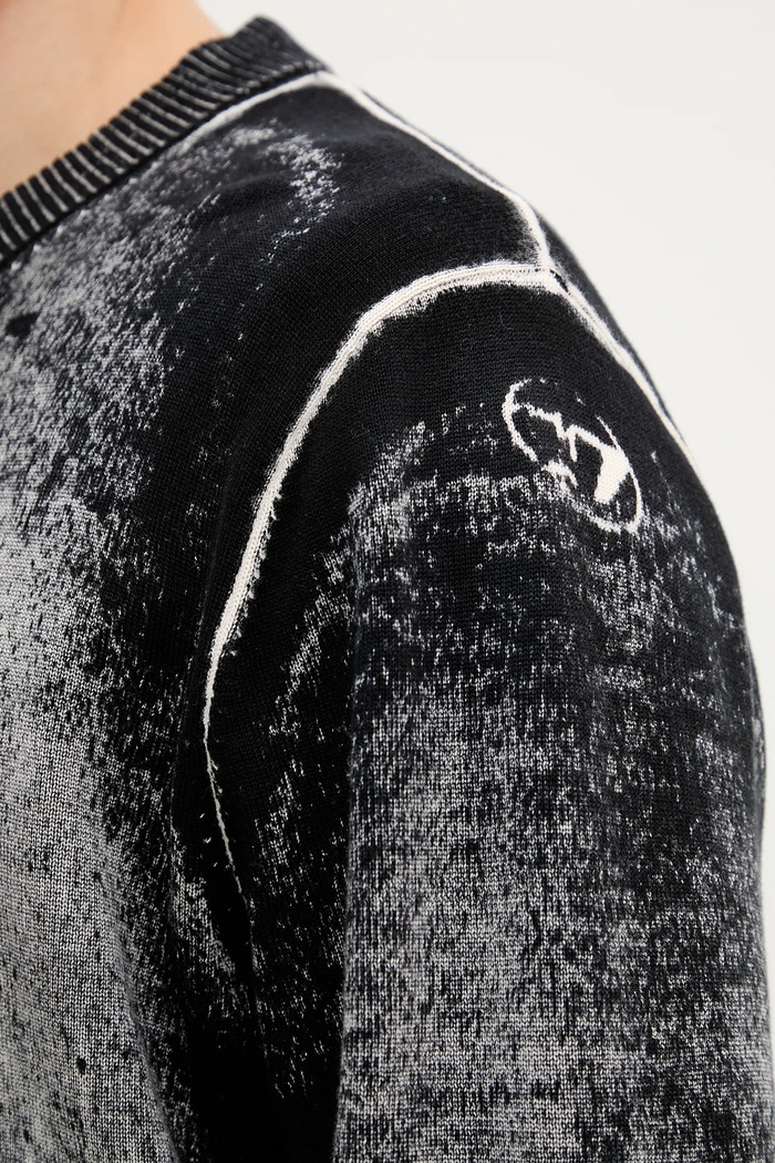 Βαμβακερό πουλόβερ Diesel K-VELI KNITWEAR A16878.0BEAR γκρί