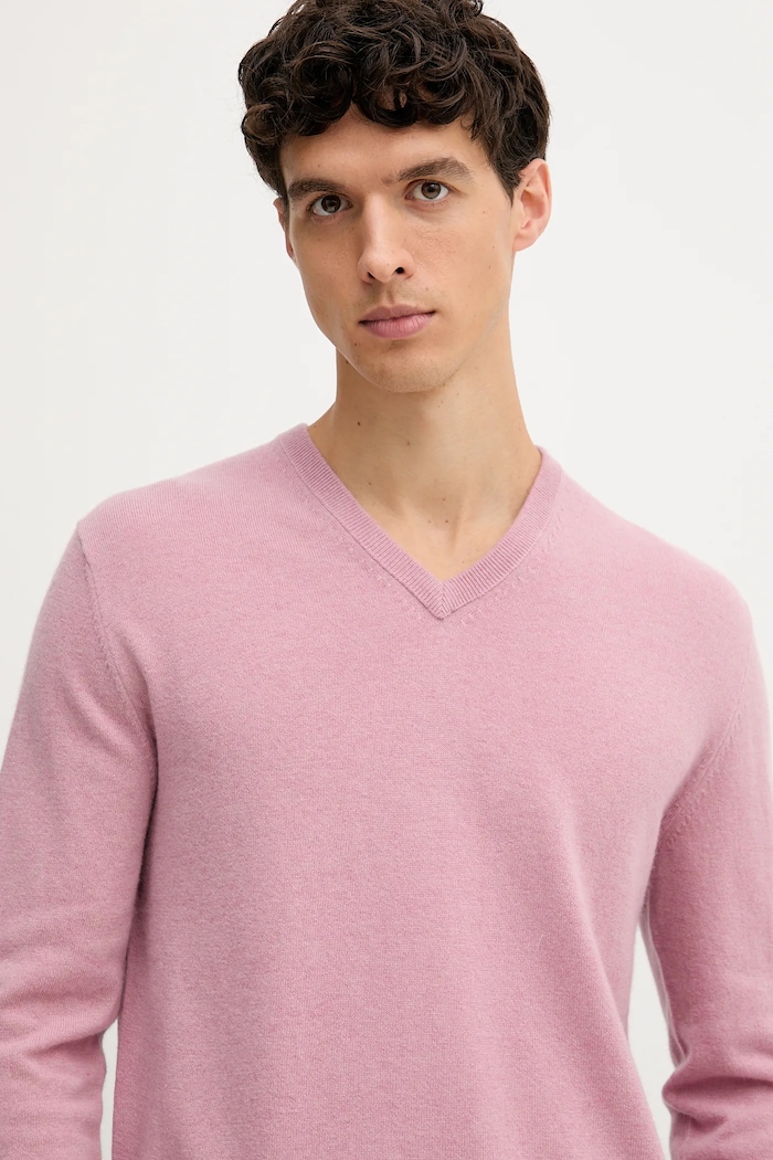 Vlnený sveter United Colors of Benetton ružová 1002U4407