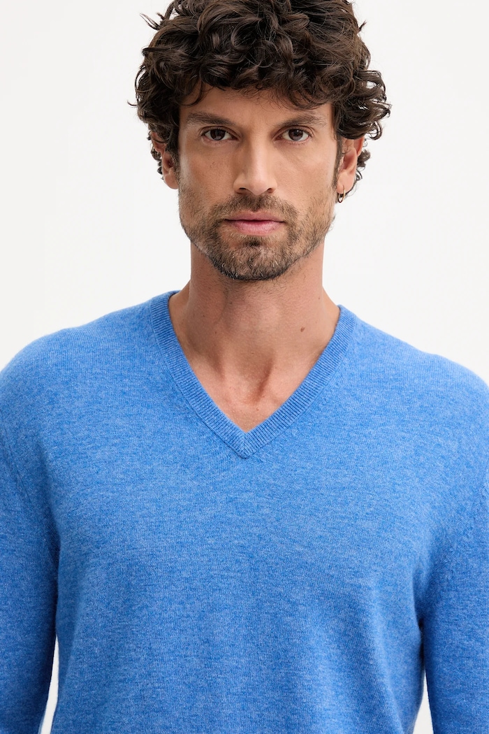United Colors of Benetton sweter wełniany niebieski 1002U4407