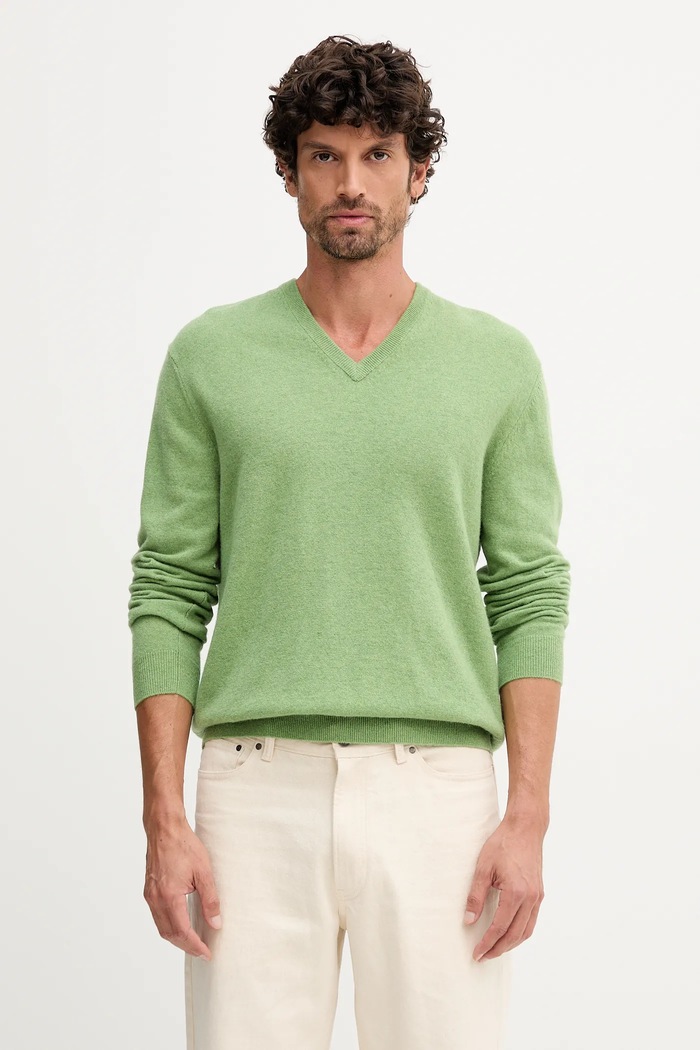 United Colors of Benetton sweter wełniany zielony 1002U4407